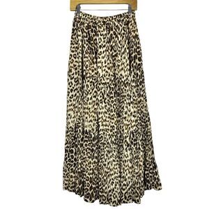 Painted Pony Tiered Maxi Skirt OS Animal Print Festival 90s Broomstick Boho Y2K